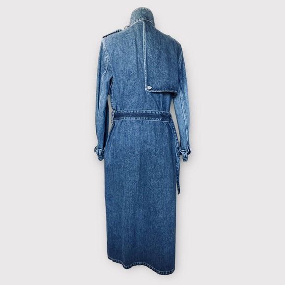 NWT Zara TRF Collection Denim Trench Coat - Picture 10 of 12